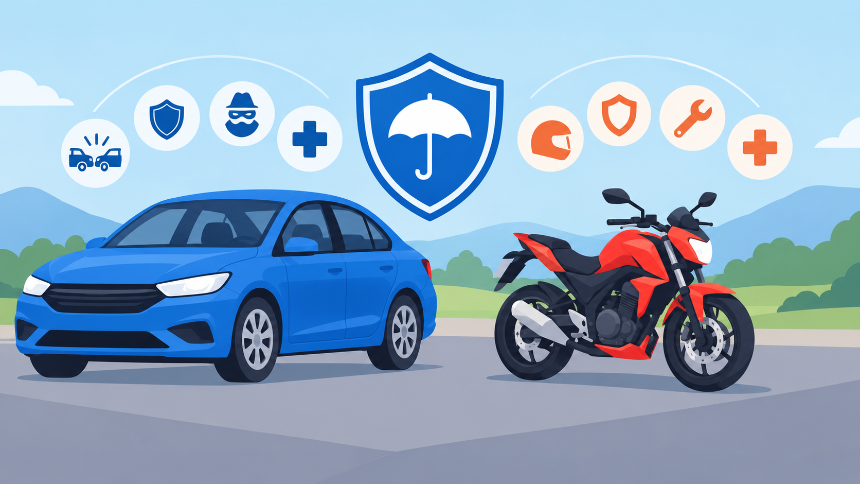 Learn the key differences between car and motorcycle insurance, including coverage, costs, safety risks, custom...